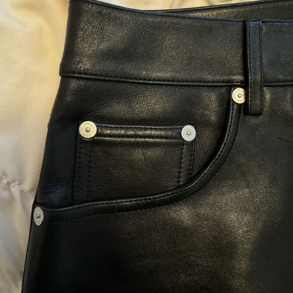 Helmut Lang Black Leather 5-Pocket Mini Skirt - Picture 11 of 14